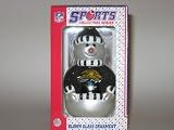 JACKSONVILLE JAGUARS 6 tall and 3 wide Blown Glass Snowman CHRISTMAS ORNAMENT