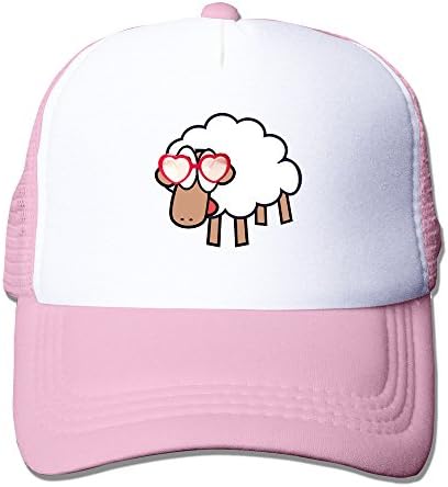 Fashion Cute Lamb With Red Glasses Hiphop Hat Unisex Pink