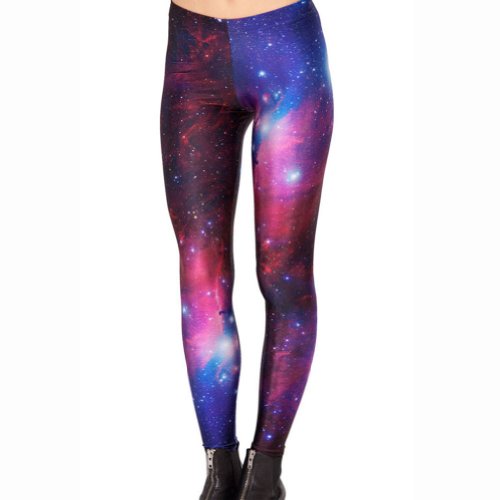 Pink Wind Ladies Sexy Galaxy Space Print Leggings Pant Stretch