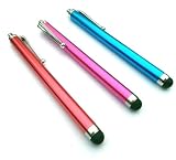 Hi-Tech Dealz® 3 Pack of Stylus (Red Pink Blue) Universal Touch Screen Capacitive Pen for Nokia Tablet PC / Cell Phone / Smartphone : Nokia 800c, Nokia 801T, Nokia 808 PureView, Nokia 603, Nokia Lumia 610 / NFC, Nokia Lumia 710 / T-mobile, Nokia Lumia 800, Nokia Lumia 900 / AT&T