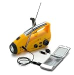 Bear Motion Tm Self-powered Dynamo Amfm Radio With Flashlight Solar Power And Cell Phone Charger Yellow by Bear Motion
