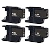 UCI LC1240 / 80 [ 4 x Black ] Compatible tinta For Brother MFC J430W impresora, also Compatible with Brother DCP - J525W, MFC - J625DW, DCP - J725DW, DCP - J925DW, MFC - J430W, MFC - J5910DW, MFC - J6510DW, MFC - J6710D, MFC - J6710DW, MFC - J6910DW, MFC - J825DW, LC 1240, LC1280 High Capacity tinta,