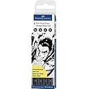 Faber-Castel PITT Artist Manga Drawing Pens, Black, 4-Pack