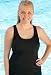 Chlorine Resistant! Beach Belle® Black Plus Size 
