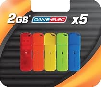Dane-Elec zLight Pen Drive - USB flash drive - 2 GB - Hi-Speed USB (pack of 5 )