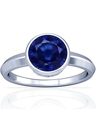 Platinum Round Cut Blue Sapphire Solitaire Ring (GIA Certificate)