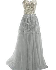 Strapless Cocktail Full Length Chiffon Empire   Waistline  Sequined Lace  Ball Gown Bodycon Dress/Prom Dress/Party Dress/Wedding Dress 