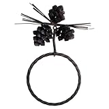 Pine Cone Towel Ring Wrought Iron Rustic Brown