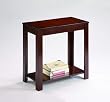 Pierce Espresso Chairside Table . Small Storage End Table