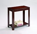 Furniture online: Pierce Espresso Chairside Table . Small Storage End Table