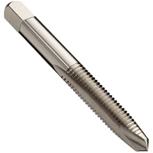 Union Butterfield 1785M High-Speed Steel Spiral Point Tap, Relieved Style, Uncoated (Bright) Finish, Round Shank with Square End, Plug Chamfer