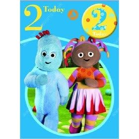 In The Night Garden Age 2 birthday card & Badge