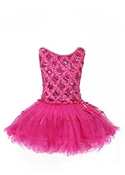 Girls Tulle Sequined General Print Party Dress  With a Ribbon 