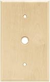 BRAINERD 64663 Wood Square Single Coaxial Wall Plate / Switch Plate / Cover, Unfinished Wood