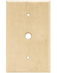 Home Improvement: BRAINERD 64663 Wood Square Single Coaxial Wall Plate / Switch Plate / Cover, Unfinished Wood - Liberty Hardware