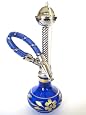Authentic Mini Syrian Brass Hookah, Shisha Pipe Blue