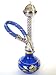 Authentic Mini Syrian Brass Hookah, Shisha Pipe Blue