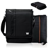 CaseCrown Vertical Multi Pocket Messenger Bag (Black) for the Apple iPad / iPad 2 / The new iPad