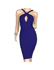 Sexy V-neck Polyester Cocktail Illusion Bandage Dress/Bodycon Dress/Party Dress 
