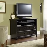 Sauder Edge Water Highboy TV Stand in Estate Black