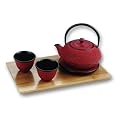 Over 30% off a 5 Piece Cast Iron Tetsubin Tea Set in Red