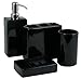 Kiera Grace Ceramic Soap Dish, 5 by 3.5 by 1.25 Inch, Black
