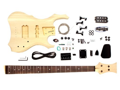 Stellah Unfinished Warlock Bass Guitar DIY Kit Project