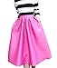 Face N Face Women's High Waisted A Line Pleated Full Midi Skirt with Pockets