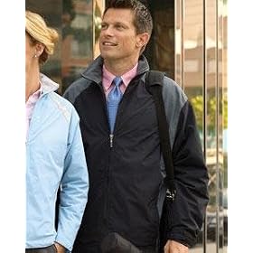 Mens Capstone Colorblock Jacket BLACK STEEL GRY - M by Chestnut Hill