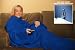 Snuggie Royal Blue "As Seen on Tv" with Press N'open Booklight