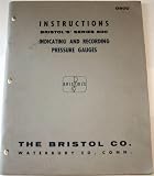 Instructions Bristol's Series 500 Indicating and Recording Pressure Gauges G500 1959
