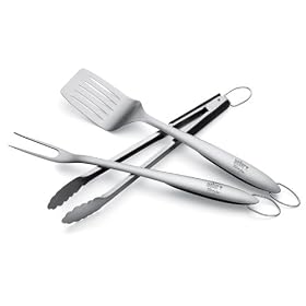 Weber Style 6445 Professional-Grade Stainless-Steel 3-Piece Barbeque Tool Set