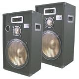 New PA Band DJ Karaoke Pro Audio Deluxe Three Way Speaker Monitor Pair PPB15