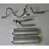 Dual Exhaust Cat Back - aluminized with H pipe and 2 mufflers by Waldron's Antiqe Exhaust