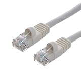 Premium White Ethernet LAN Network Cable CAT5e 25FT Gold Plated Male to Male Connectors
