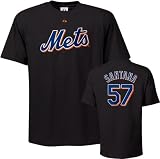 Johan Santana New York Mets Name and Number T-Shirt (Large)