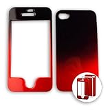 Apple iPhone 4 (ATandT/Verizon) Two Tones, Black and Red iPhone 4 Hard Case/Cover/Faceplate/Snap On/Housing/Protector
