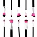Unimeix? 10 pcs Premium Synthetic Kabuki Makeup Brush Set Cosmetics Foundation Blending Blush Eyeliner Face Powder Brush Makeup Brush Kit (Black Rose)