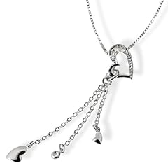 Goldmaid Damen-Collier Herzen 585 Wei�gold 6 Diamanten 0,04ct He C4771WG