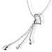 Goldmaid Damen-Collier Herzen 585 Wei�gold 6 Diamanten 0,04ct He C4771WG