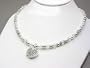 Aurora Borealis Crystal Heart Locket Pendant Necklace
