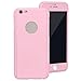 ABC 360° Full Body Protective Case+Tempered Screen For iPhone 6 Plus 5.5 inch (Pink)