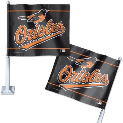 BALTIMORE ORIOLES OFFICIAL LOGO CAR FLAG