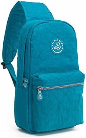 Binlunnu Women's Waterproof Sling Chest Pack Single Strap Lightweight Blue