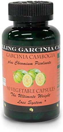 Garcinia Cambogia 60% HCA Plus Chromium Picolinate 90 Vegetarian Capsules Plus FREE Vitamin D 3 Plus 30 Softgels