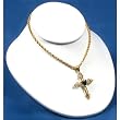Necklace Chain Jewelry Bust Display White Leather Unit