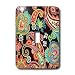 Lee Hiller Designs 60s Retro Print - Psychedelic 60s MOD Bright Paisley on Black - Light Switch Covers - single toggle switch