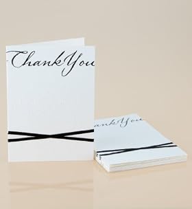 10 Black & Cream Thank You Cards