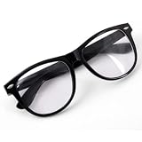 Hornbrille Atzenbrille Nerd Brille Gl&auml;ser Schwarz wayfarer Nerdbrille - 