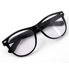 Hornbrille Atzenbrille Nerd Brille Gl�ser Schwarz wayfarer Nerdbrille